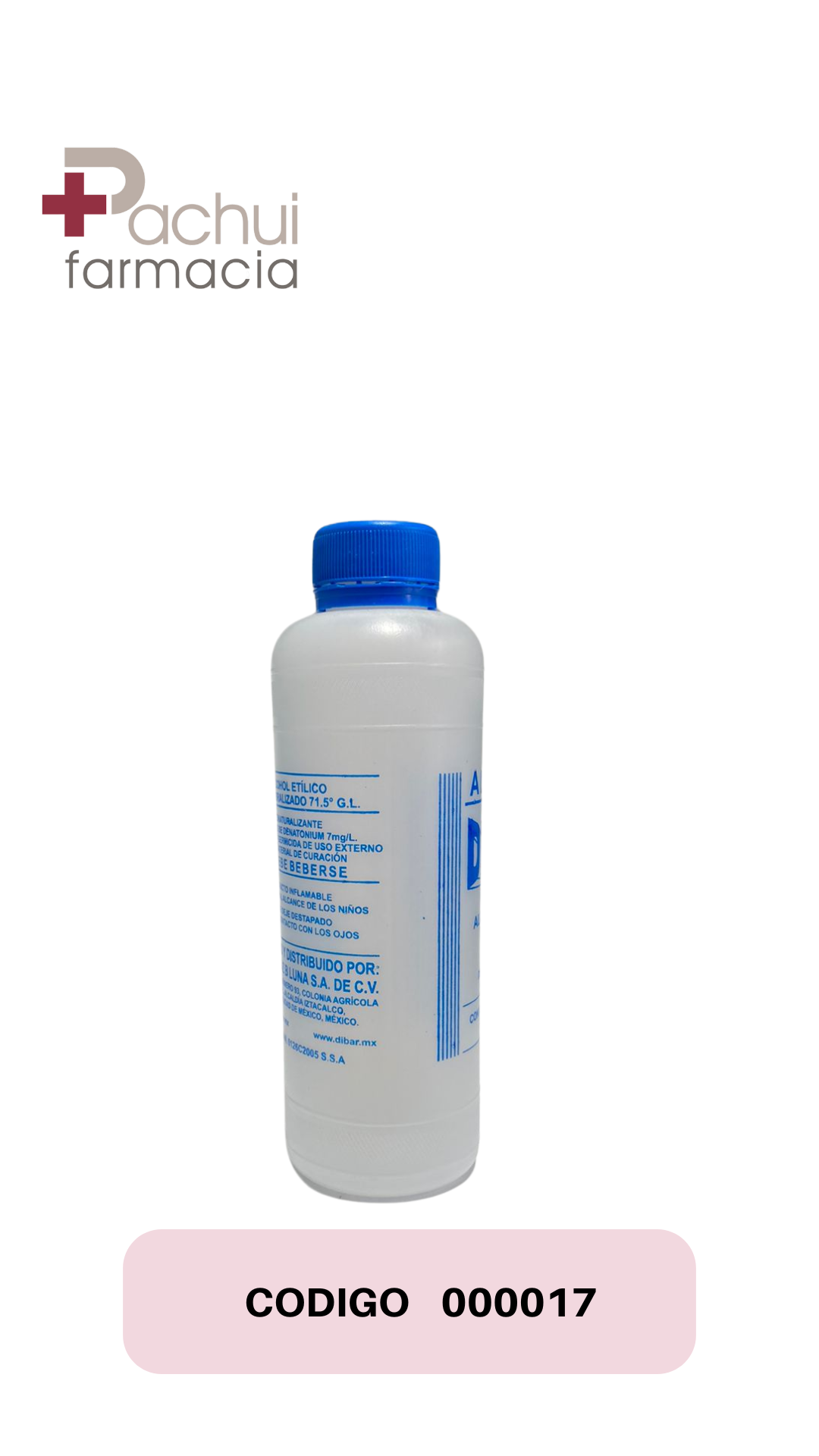 ALCOHOL DIBAR AZUL 250ML