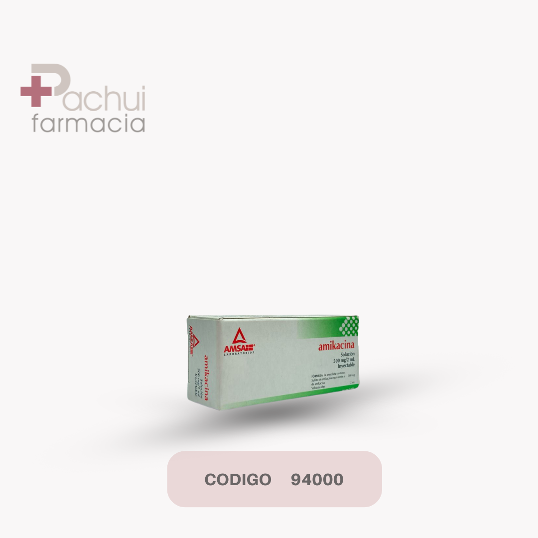 Amikacina 500 Mg Sol Iny C/2 Amp 2 Ml