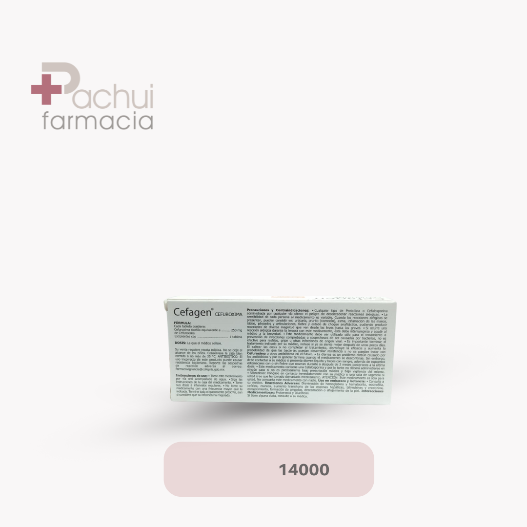 Cefagen 10 Tab 250 Mg