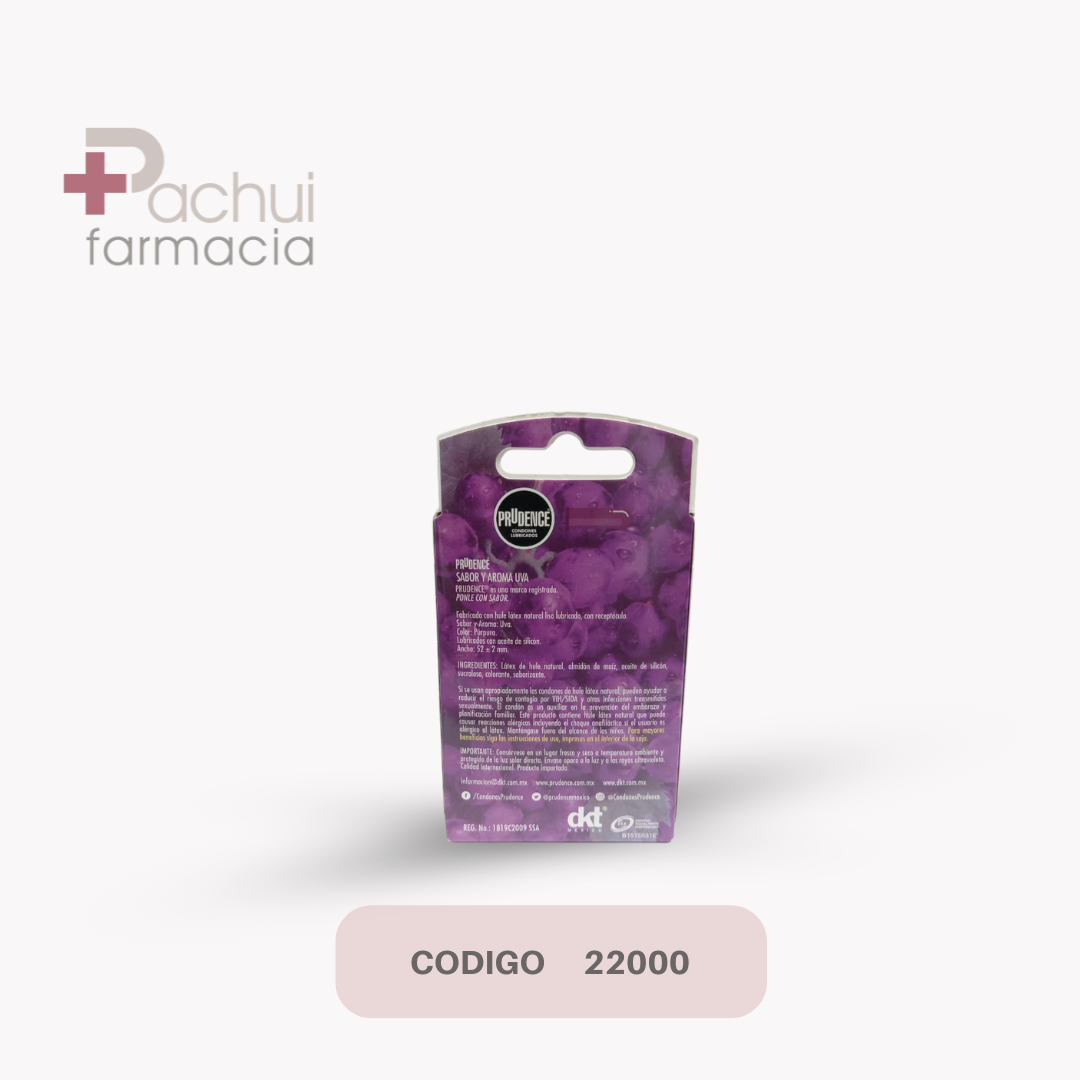 CONDONES PRUDENCE UVA C/3