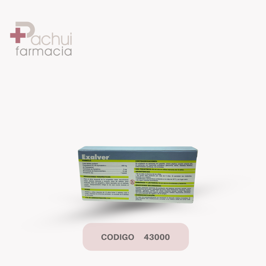 EXALVER TAB C/10 500/15/5 MG