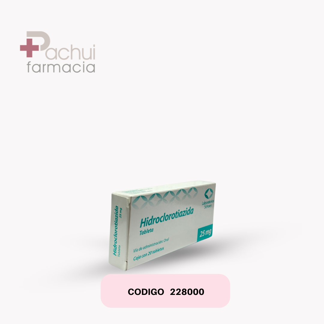 Hidroclorotiazida 25 Mg C/20 Tab