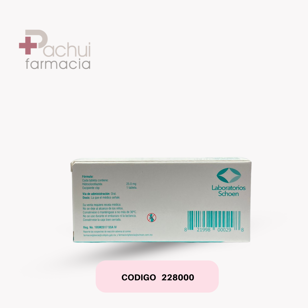 Hidroclorotiazida 25 Mg C/20 Tab