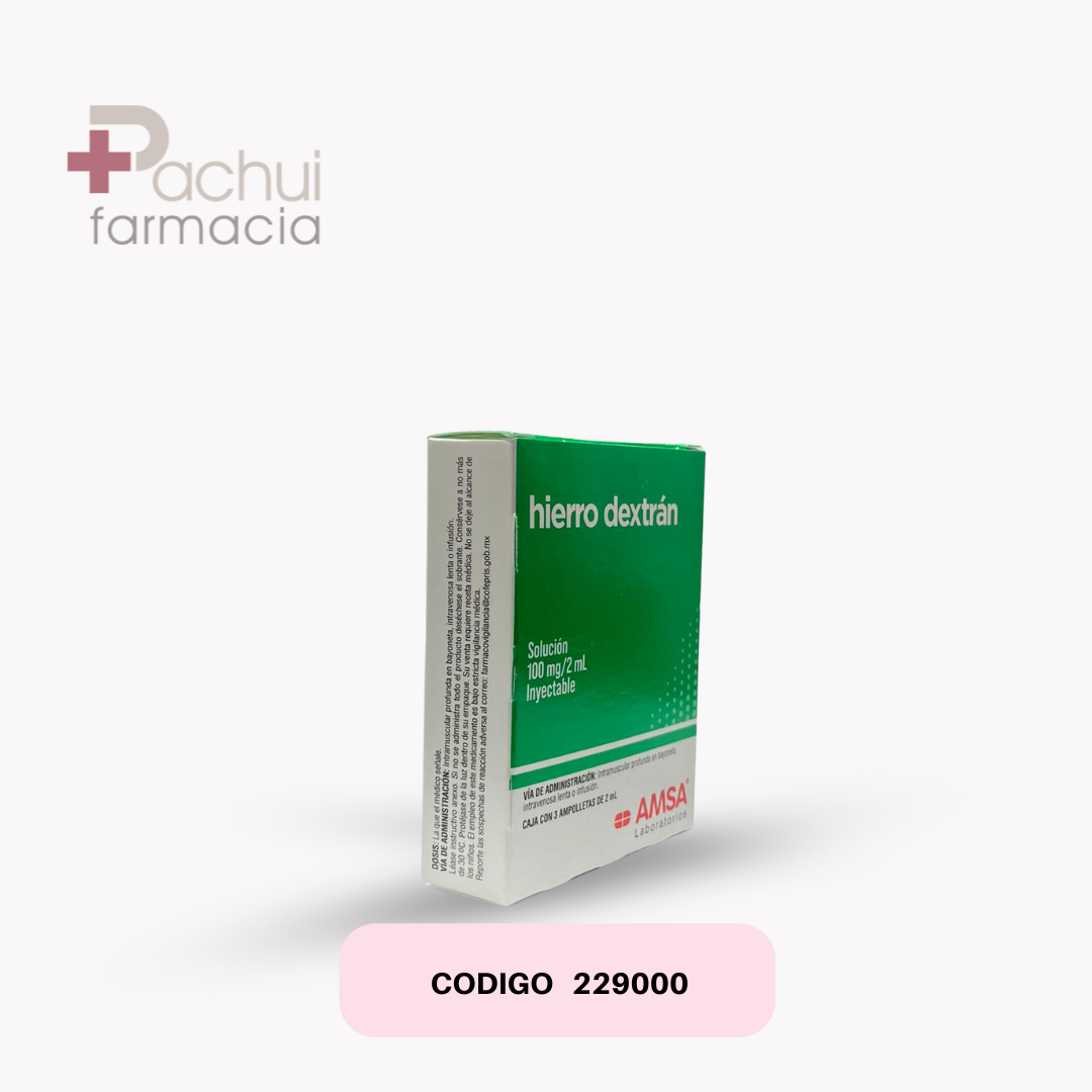 Hierro Dextran 100Mg/2Ml Sol Iny C/3 Amp