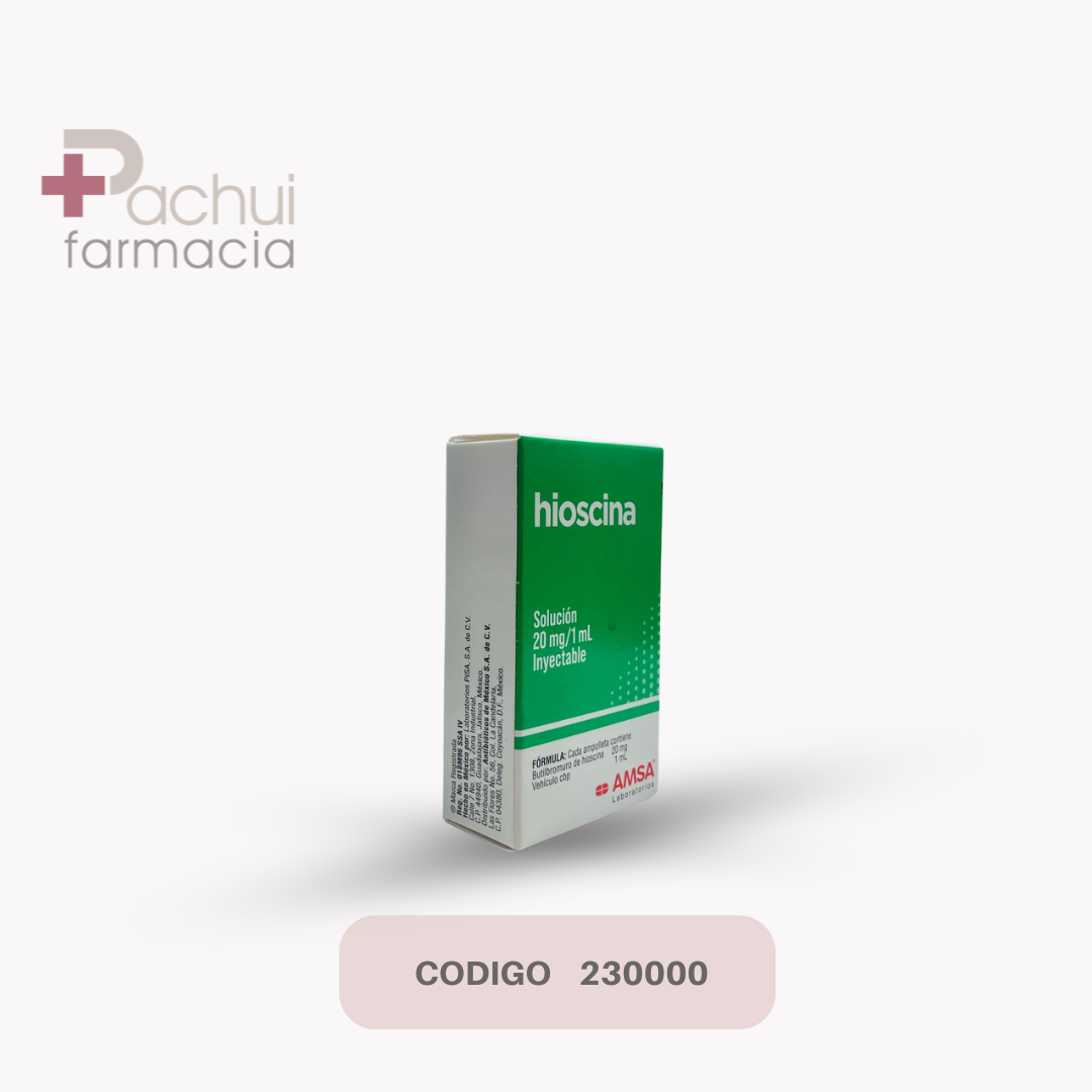 Hioscina 20 Mg Sol Iny C/3 Amp 1Ml