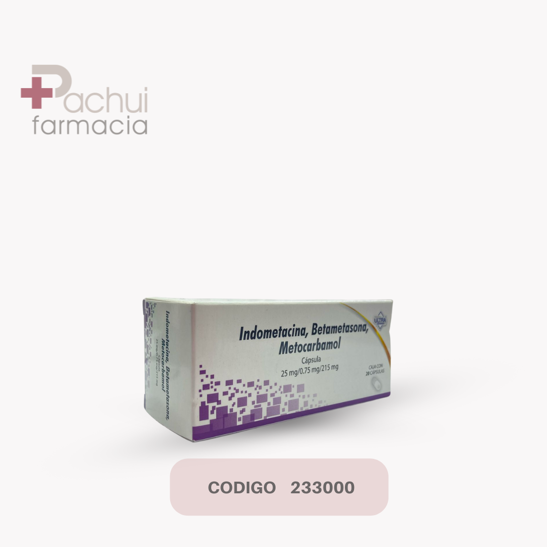 Indo/Betameto 25/0.75/215Mg C/20 Cap