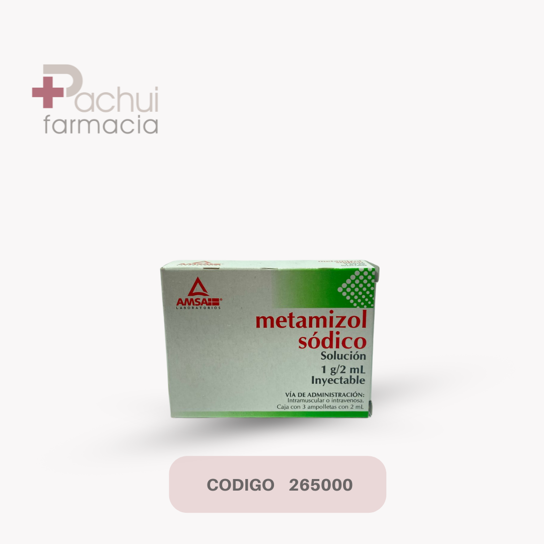 Metamizol Sodico 1G/2Ml Sol Iny C/3 Amp
