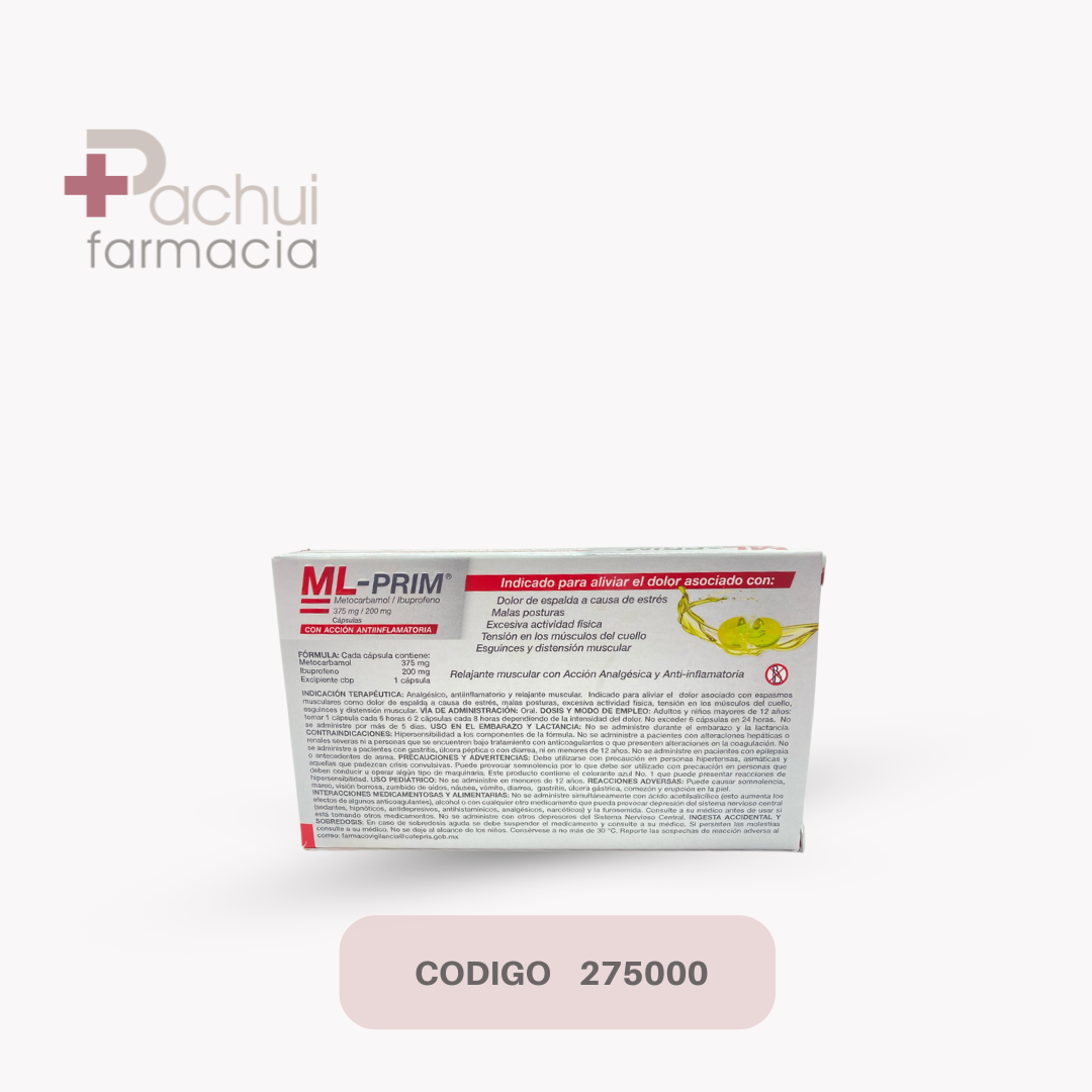 Ml Prim 375/200 Mg C/12 Cap