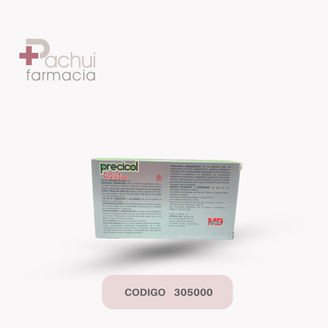 Precicol 20 Tab 10/500 Mg