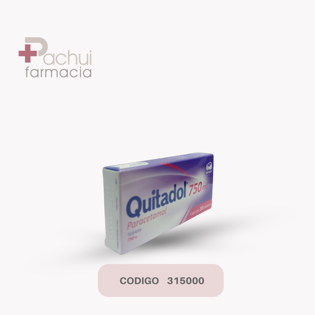 Quitadol 750 Mg C/10 Tab
