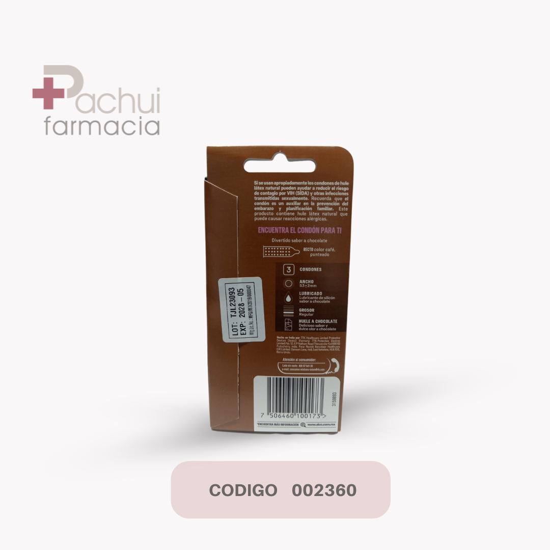 CONDONES SICO PLAY CHOCOLATE C/3
