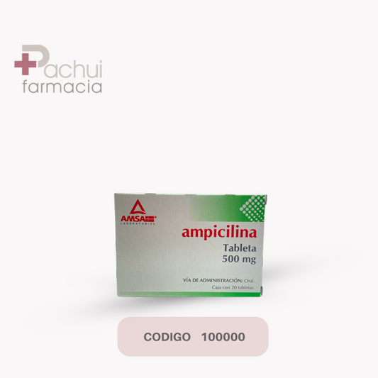 Ampicilina 500 Mg C/20 Tab