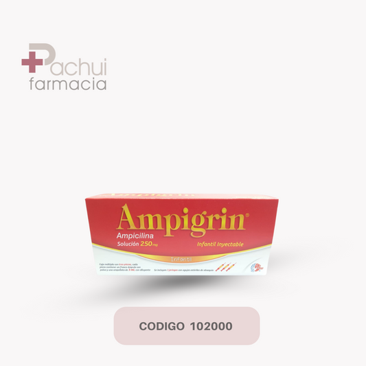AMPIGRIN INF 250 MG SOL INY C/3 AMP 3 ML