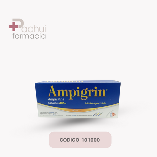 AMPIGRIN AD 500 MG SOL INY C/3 AMP 3 ML