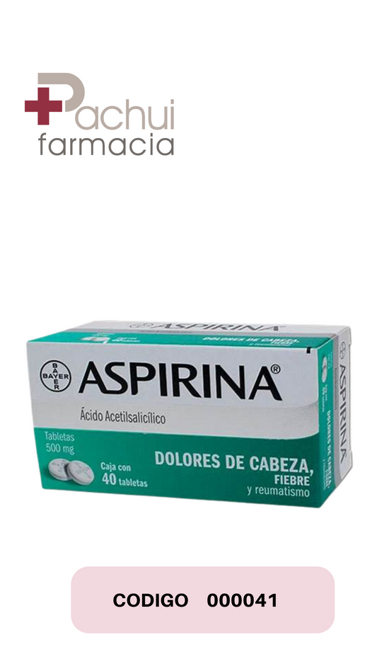 ASPIRINA 40 TAB 500MG