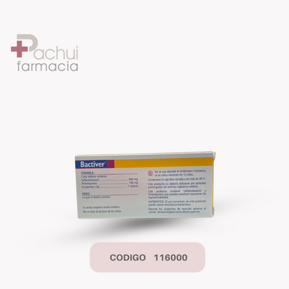Bactiver F 14 Tab 160/800 Mg