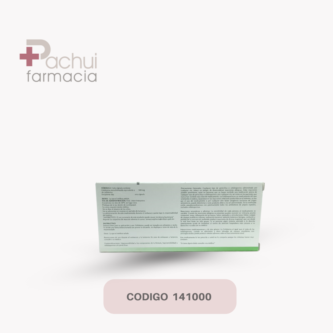 Cefalexina 20 Cap 500 Mg