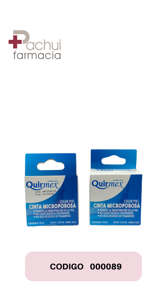 CINTA MICROPOR QUIRMEX PIEL 2.5CMX10M