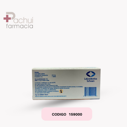 Cloropiramina 25 Mg C/20 Tab