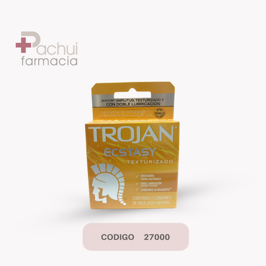 CONDONES TROJAN ECSTASY TEXT C/2