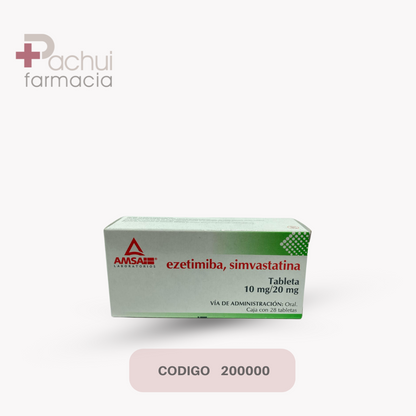 Ezetimiba/Simvasta 28 Tab 10/20 Mg