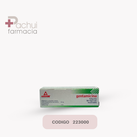 Gentamicina 80 Mg Sol Inv C/1 Amp 2Ml