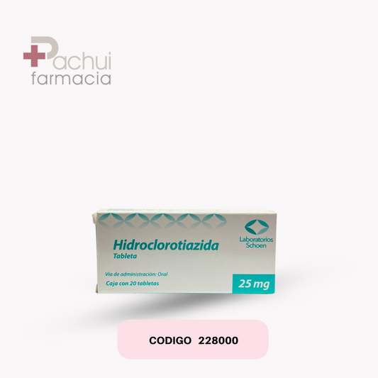 Hidroclorotiazida 25 Mg C/20 Tab
