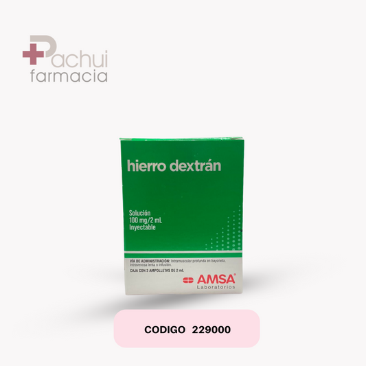 Hierro Dextran 100Mg/2Ml Sol Iny C/3 Amp