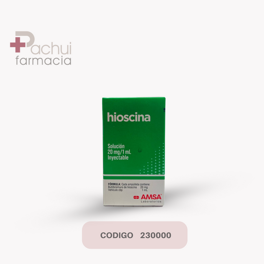 Hioscina 20 Mg Sol Iny C/3 Amp 1Ml