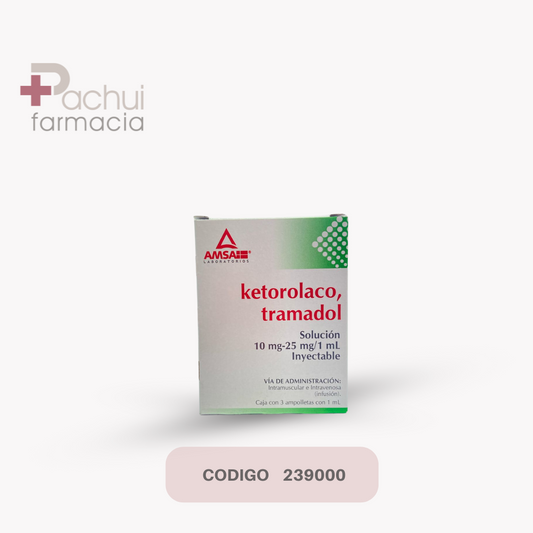 KETOROLACO/TRAMADOL 3 AMP 10/25MG