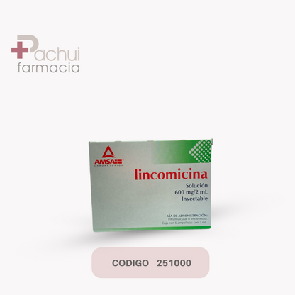 Lincomicina 600 Mg/2 Ml Sol Iny C/6 Amp