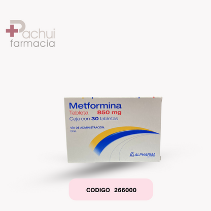 Metformina 850 Mg C/30 Tab