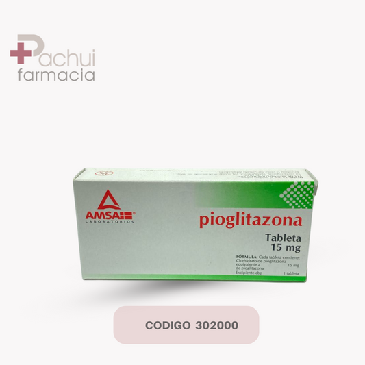 Pioglitazona 15 Mg C/7 Tab