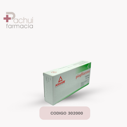 Pioglitazona 15 Mg C/7 Tab