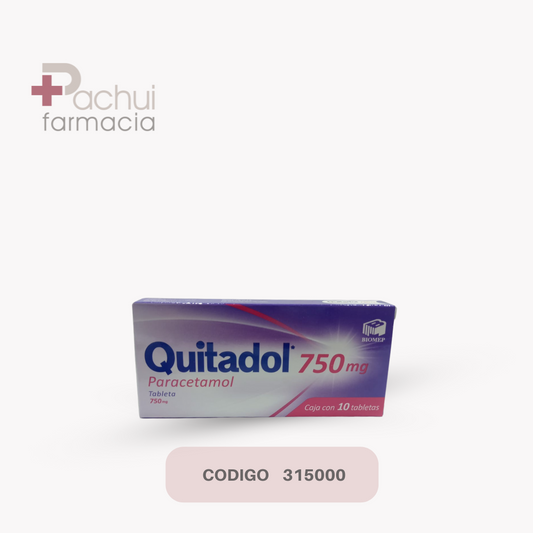 Quitadol 750 Mg C/10 Tab