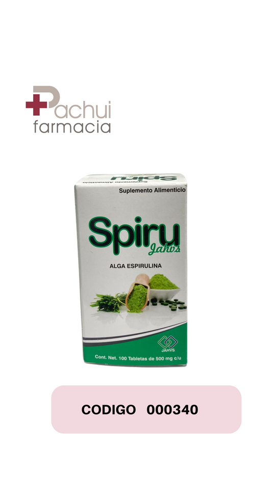 SPIRU ALGA DE ESPIRULINA 100 TAB 500MG