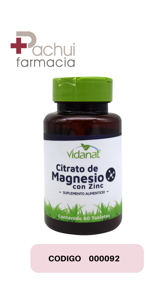CITRATRO DE MAGNESIO CON ZINC 60 TAB
