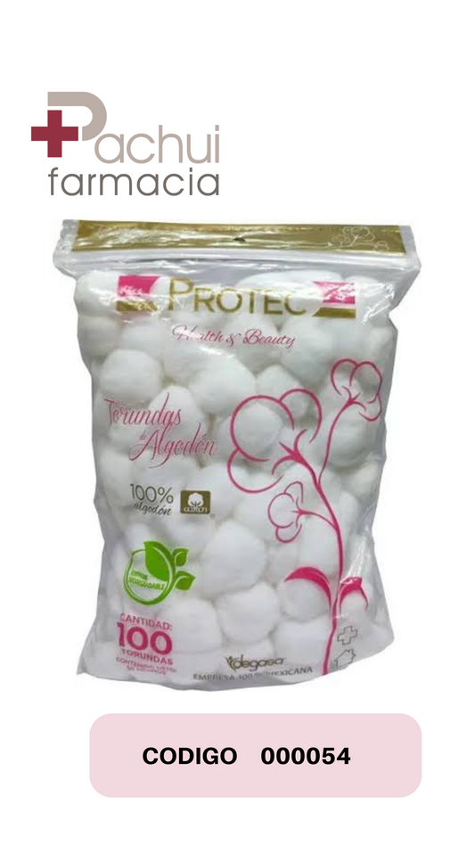 Algodón con 100 torundas 50gr
