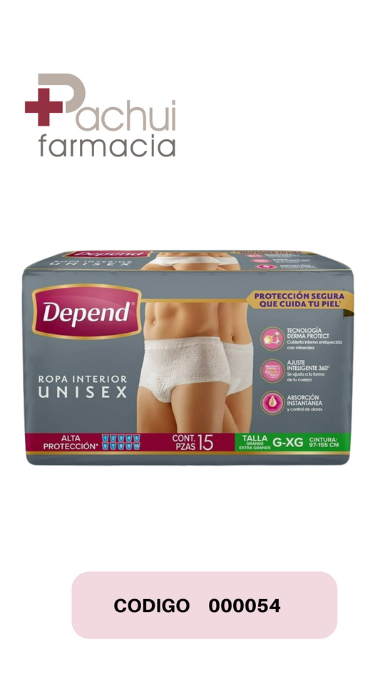 Ropa interior unisex depend